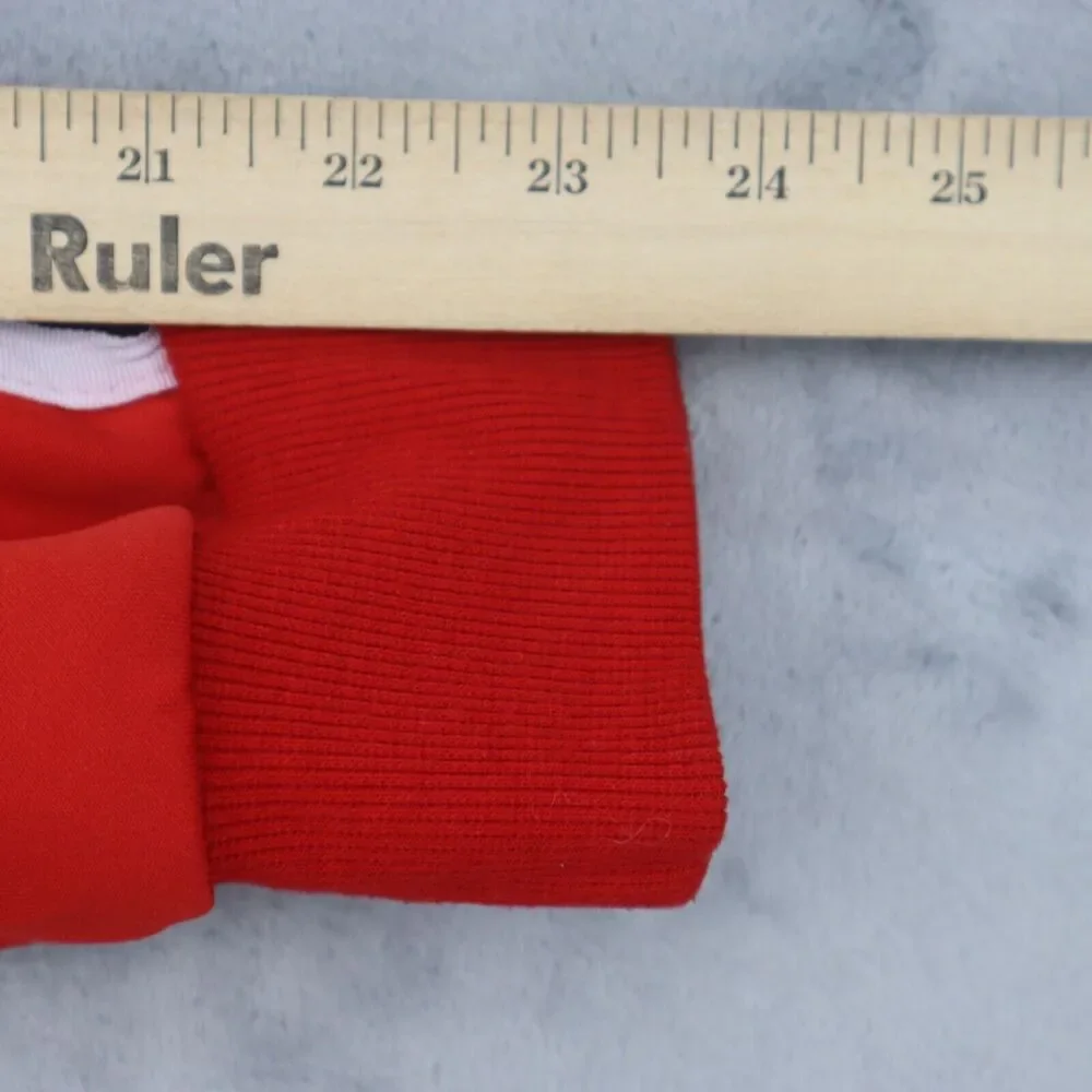 Casual Jacket Mens 3XL Red Long Sleeve High Neck Full Zip Banded Cuffs Outwear